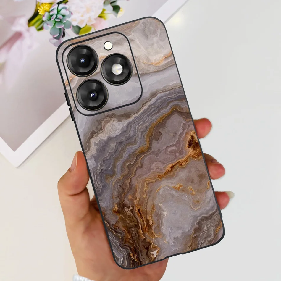 Stylish Black Silicone TPU Phone Case with Fashionable Patterns