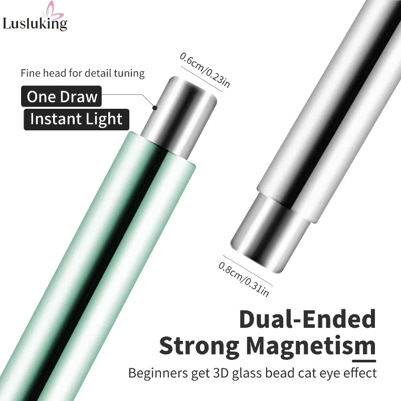 Cat's Eye Nail Enhancement Magnetic Tool Cylindrical Rod with Ball Magnetic Accessories Glass Effect Ultraviolet Gel Polishing