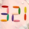 12/24/36 Colors Children Do Not Dirty Hands Plastic Crayon Set Creative Painting Tools Peanut Shaped Washable Erasable 2