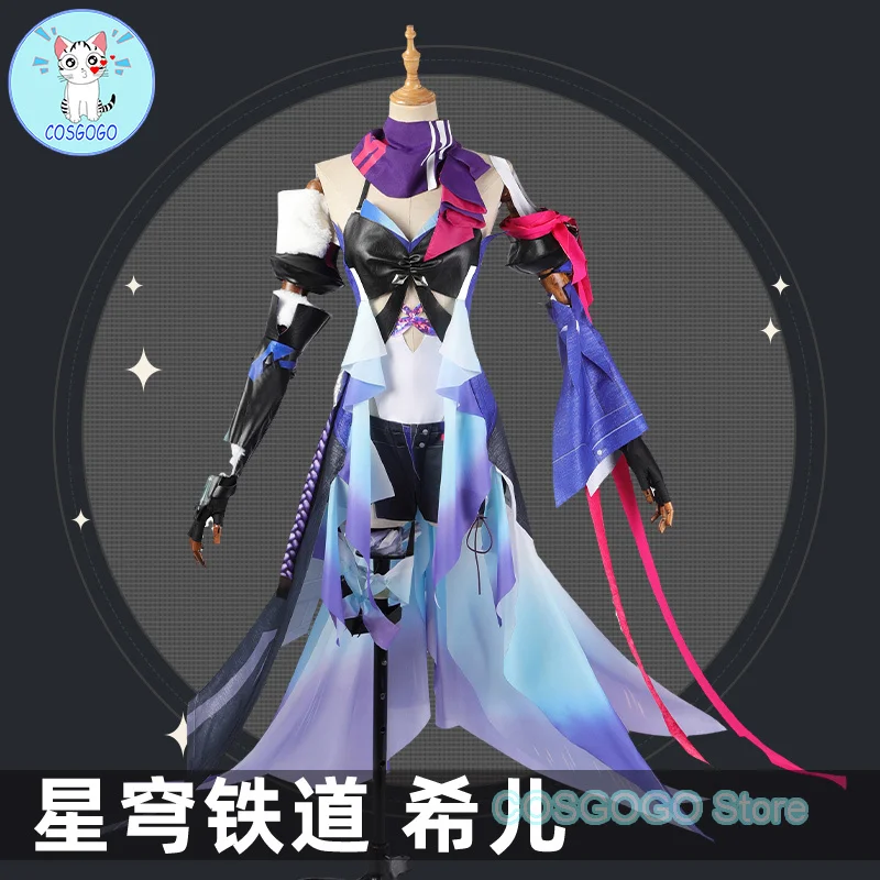 

COSGOGO Game Honkai:Star Rail Seele Cosplay Costume Halloween Outfits Women Role Play Suit Black Gothic Dress