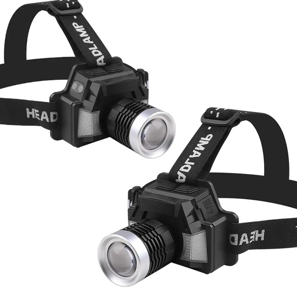 

Motion Sensor Headlamp Adjustable Brightness Level LED Display Gesture Sensing Flashlight For Outdoor Activities S9M2