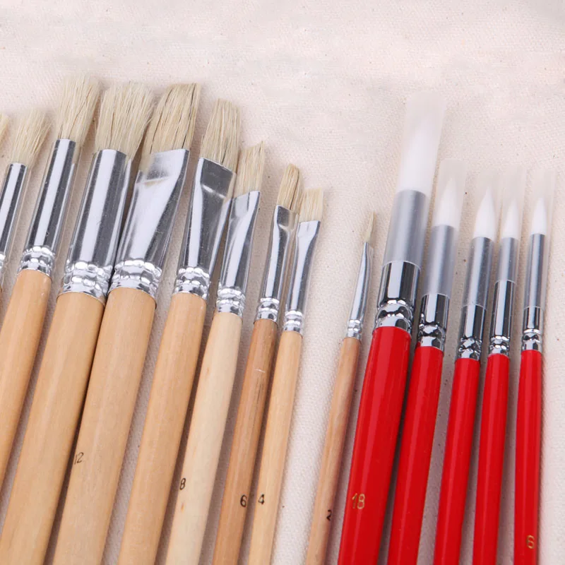 

38Pcs Paint Brushes Art Set For Acrylic Oil Watercolor 3 Style Portable Durble