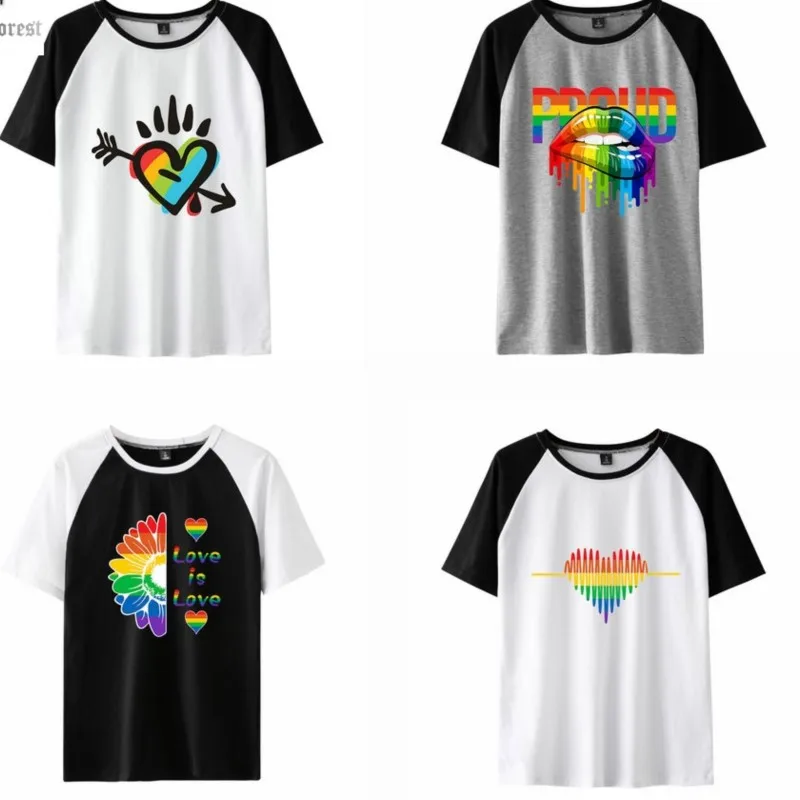 

Мужские футболки, футболка с принтом в виде двух сердец, мужская летняя рубашка с круглым вырезом и коротким рукавом, популярные уличные Топы