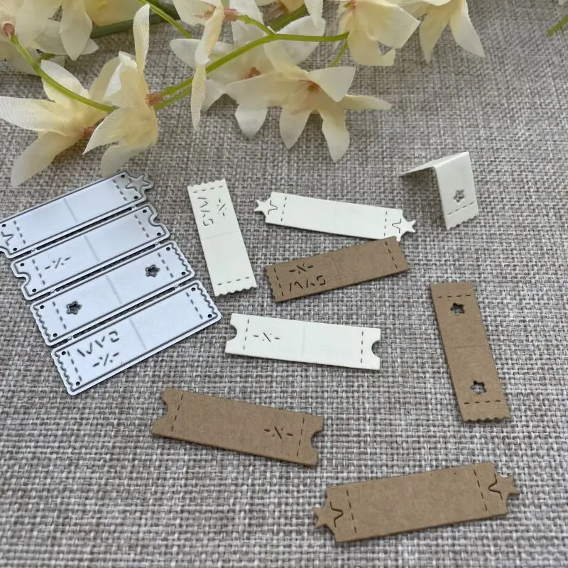 Etikett Buch Clip Metall Stanzformen Schablonen für DIY Scrapbooking dekorative Prägung Handwerk Stanzschablone Form