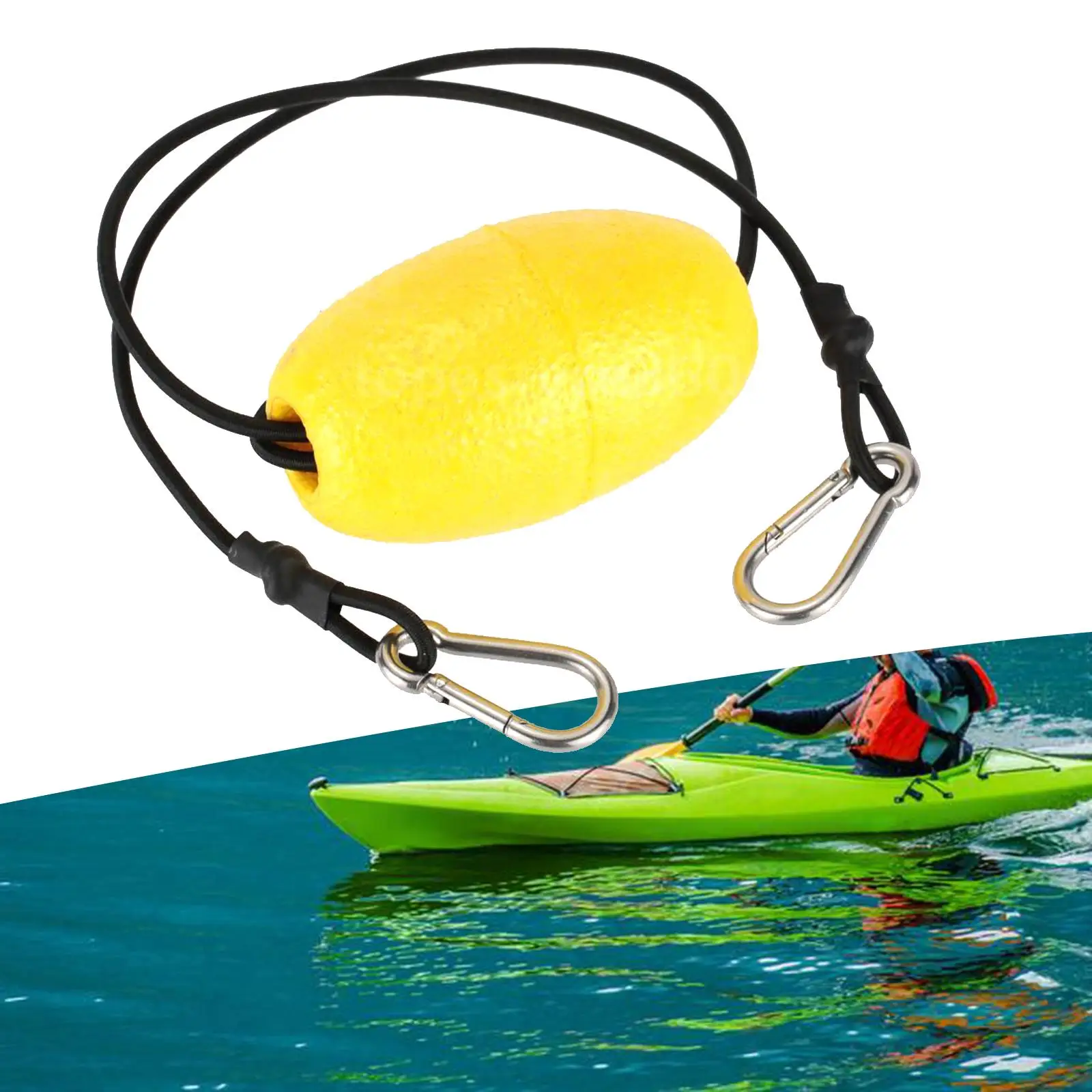 Kayak Tow Throw Line with Clasp Buckles Drift Anchor Rope Floating