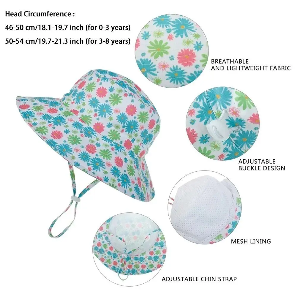 Lovely Anti UV Headwear Cotton Panama Cap Baby Accessories Infant Cap Newborn Bucket Hat Summer Baby Sun Hat Baby Beach Caps