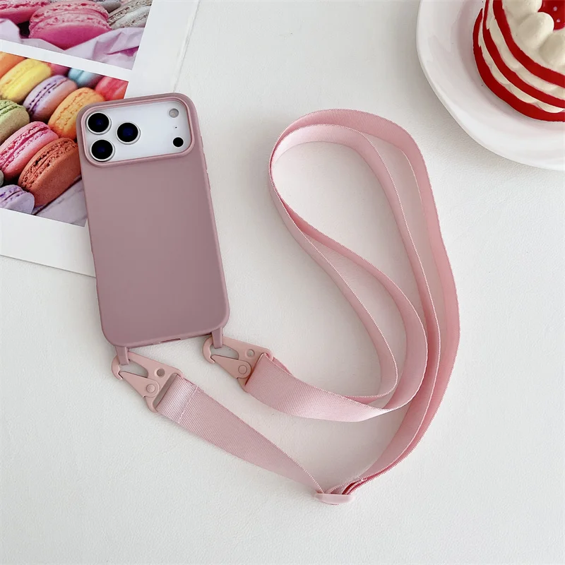 Crossbody Lanyard Strap Phone Case For iPhone 17 Air 16 16E 15 14