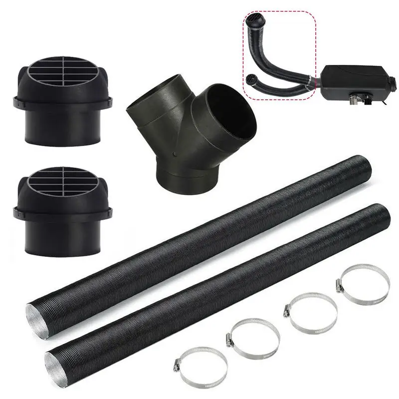 

75mm Car Auto Heater T/Y shape Pipe Duct Warm Air Outlet Exhaust Port Kit For W ebasto E berspacher Propex Heater Parts