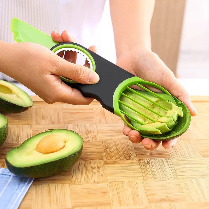 3 in 1 Avocado Tool kitchen gadgets Avocado Slicer and Pitter-All-in-One Avocado Peeler and Slicer for Hass Florida Avocadoes