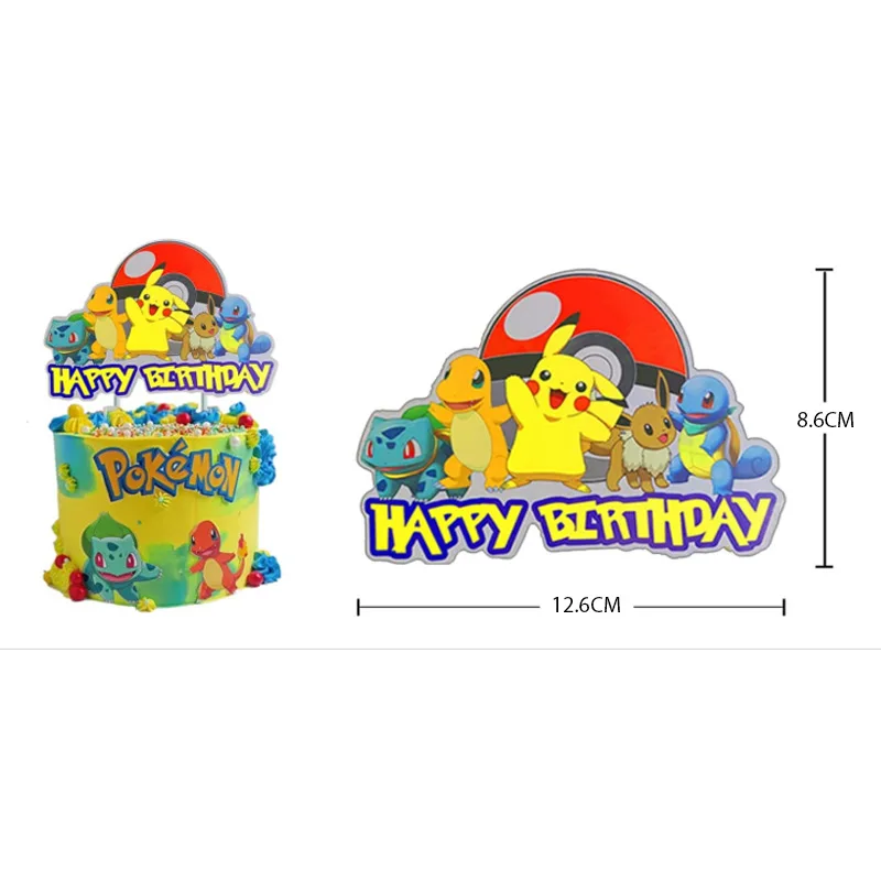 Juego de globos con temática de Pokémon para niños, decoración de  cumpleaños, Pikachu, número, 1-9 años, suministros para fiestas, juguetes,  34 unidades - AliExpress