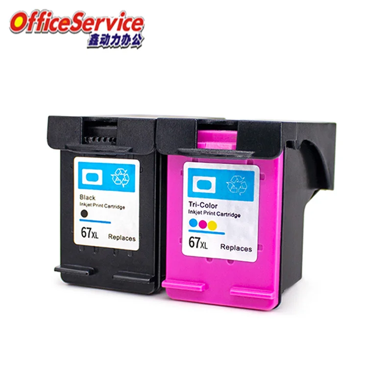 Cartuccia D'Inchiostro 67Xl Compatibile Per Hp 67, Per Stampante Deskjet 2724 2725 2300 2732 2755 4152 4155 4158 Envy 6052 6058 6075 6030