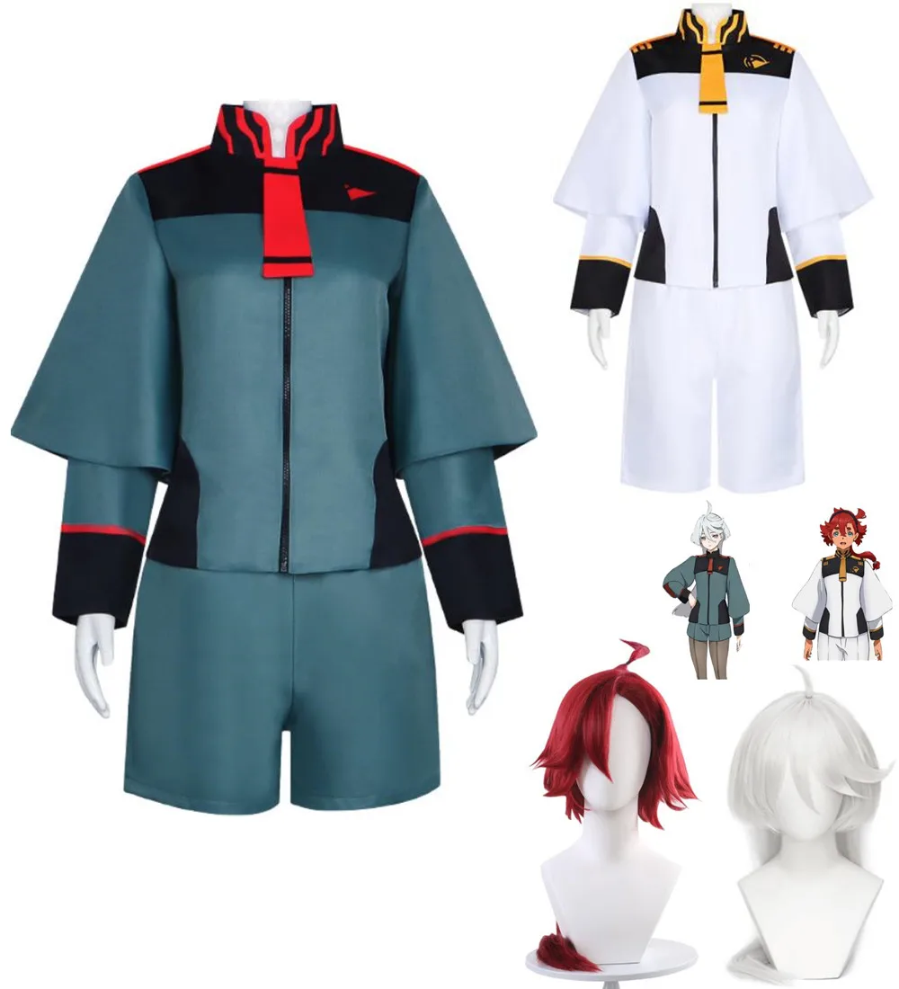 

Anime Mobile Suit Gundam: The Witch From Mercury Suletta Miorine Rembran Cosplay Costume Wig Adult Man Woman Halloween Uniform