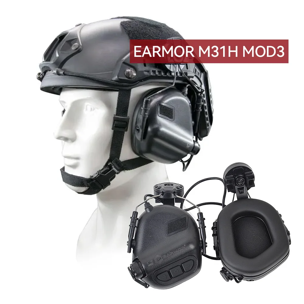 

OPSMEN EARMOR M31H MOD3 Tactical Headset Noise Canceling Hearing Protection Softair Aviation Headphone for FAST MT Helmets