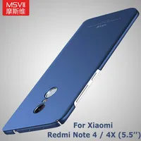 Redmi Note 4x custodia MSVII Slim Cover glassata per Xiaomi redmi note 4 Global Case Xiomi 4x Cover rigida per PC per Xiaomi Redmi 4x custodie