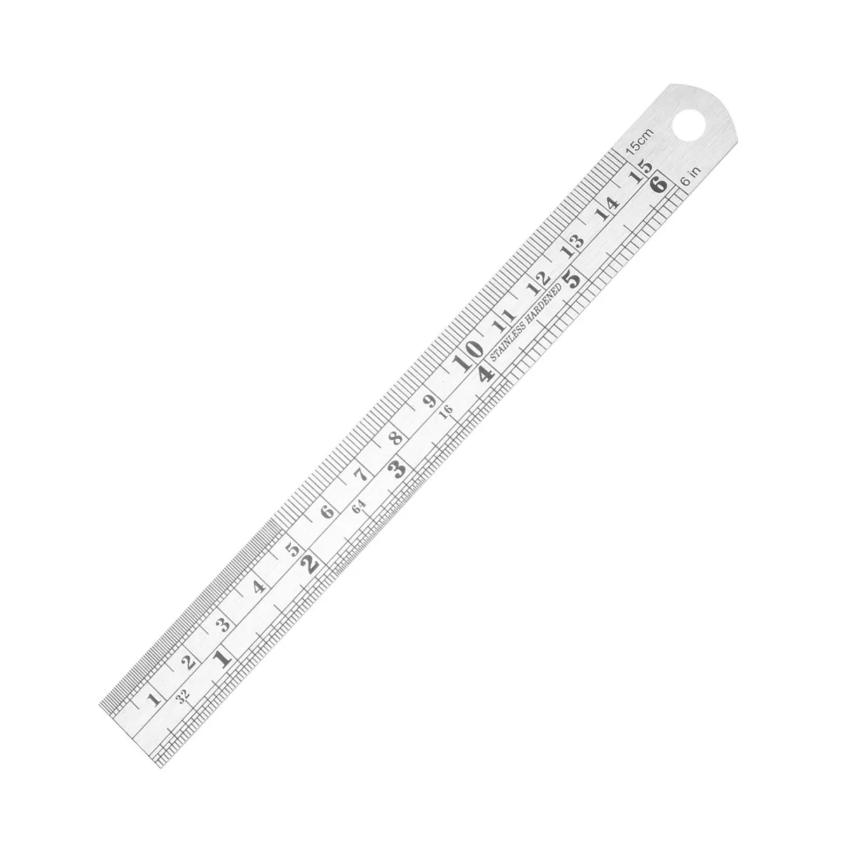 4Pcs 더블 스케일 스테인레스 스틸 직선 자 컴팩트 15Cm 학교 용품 제도 도면 측정 도구 자