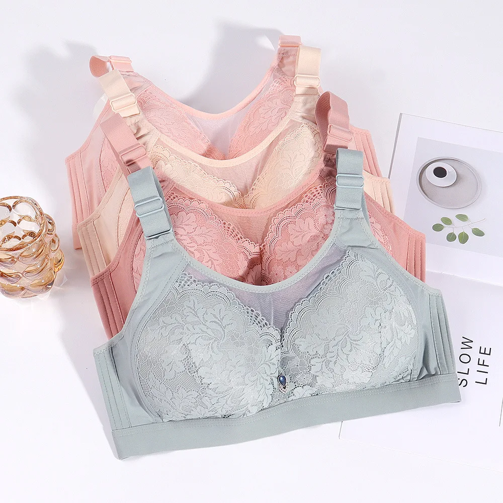38-44 BC Sexy Soft Bra Women Seamless Large Size Wireless Bras for Women Lingerie Middle Aged Brassiere No Steel Ring Bralette 3