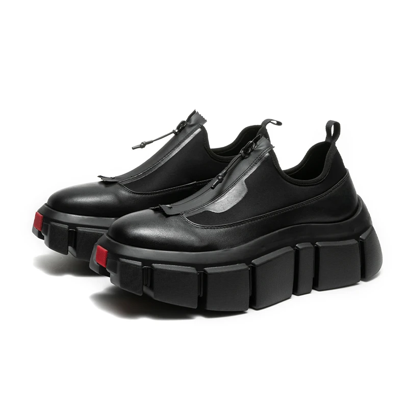 

European Luxury Fashion Men Casual Shoes Thick Bottom Height Increase Street Youth Sneakers Fashioner Shoes Zapatos