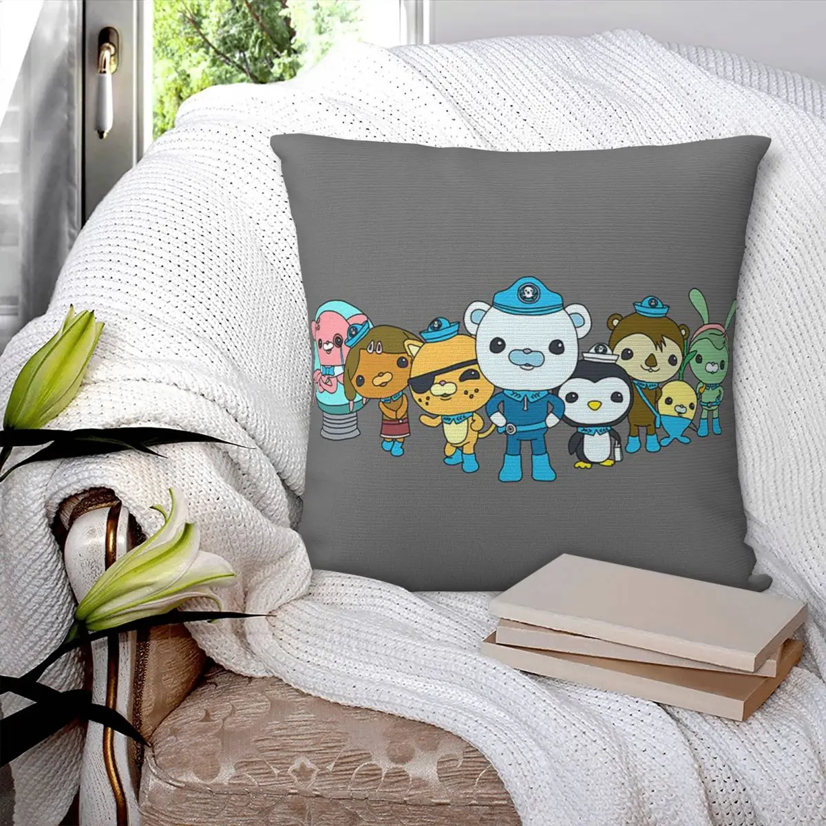 

Квадратная наволочка Octonauts, наволочка из полиэстера, декоративная комфортная Наволочка на молнии для дома, спальни