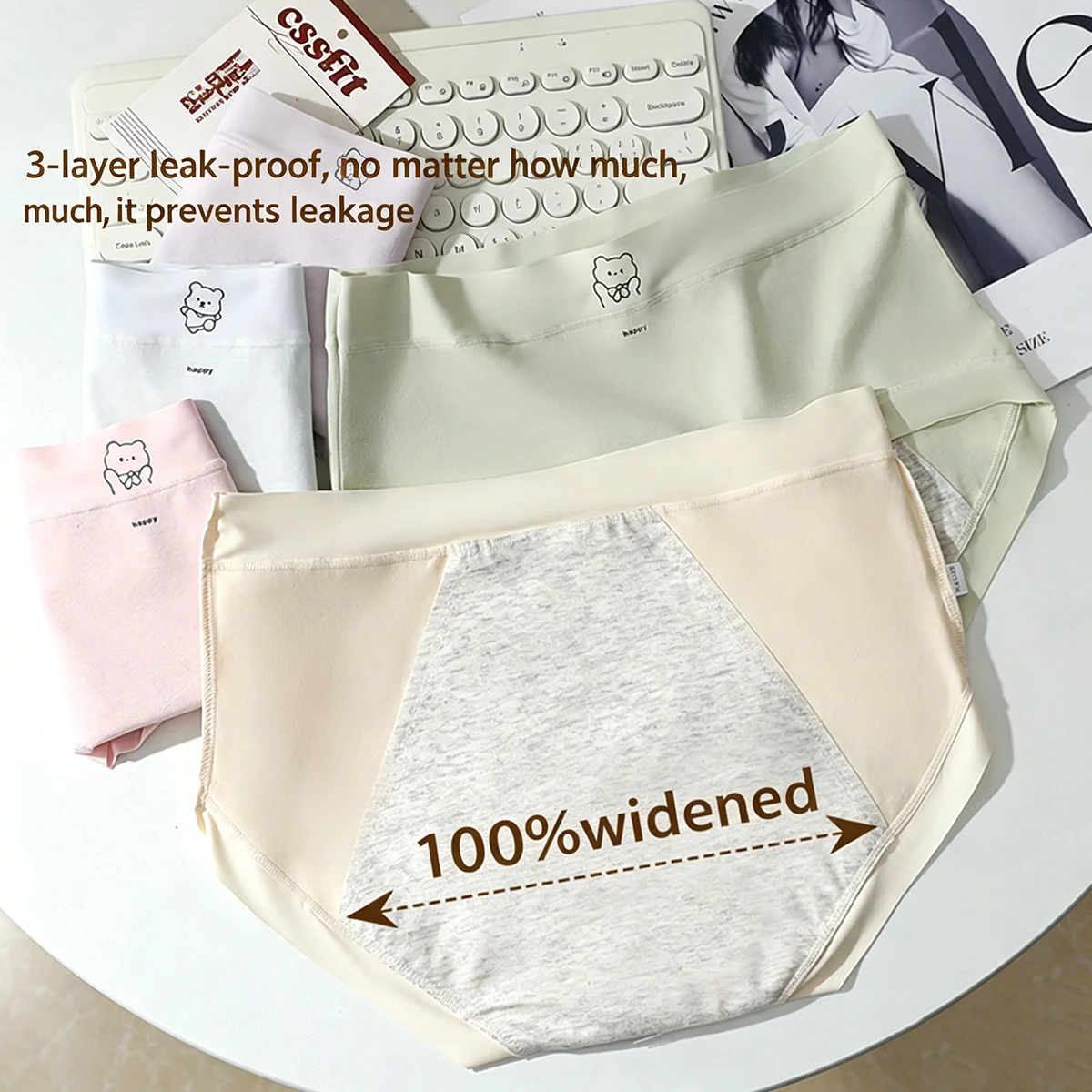 Women's Menstrual Panties Physiological Pants Leak Proof Underwear Ladies Period Panty High Waist Cotton Briefs Lingerie - 4