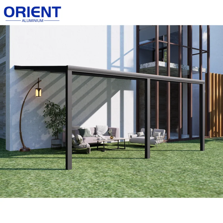 Copertura per Patio in Alluminio, Pergola Autoportante in Lega di Alluminio 3m x 3m x 2m, Tetto Impermeabile per Patio, Gazebo Moderno da Giardino, Riparo Solare - immagine 6