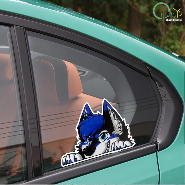 Wolf Head Reflective Vinyl Sticker 6