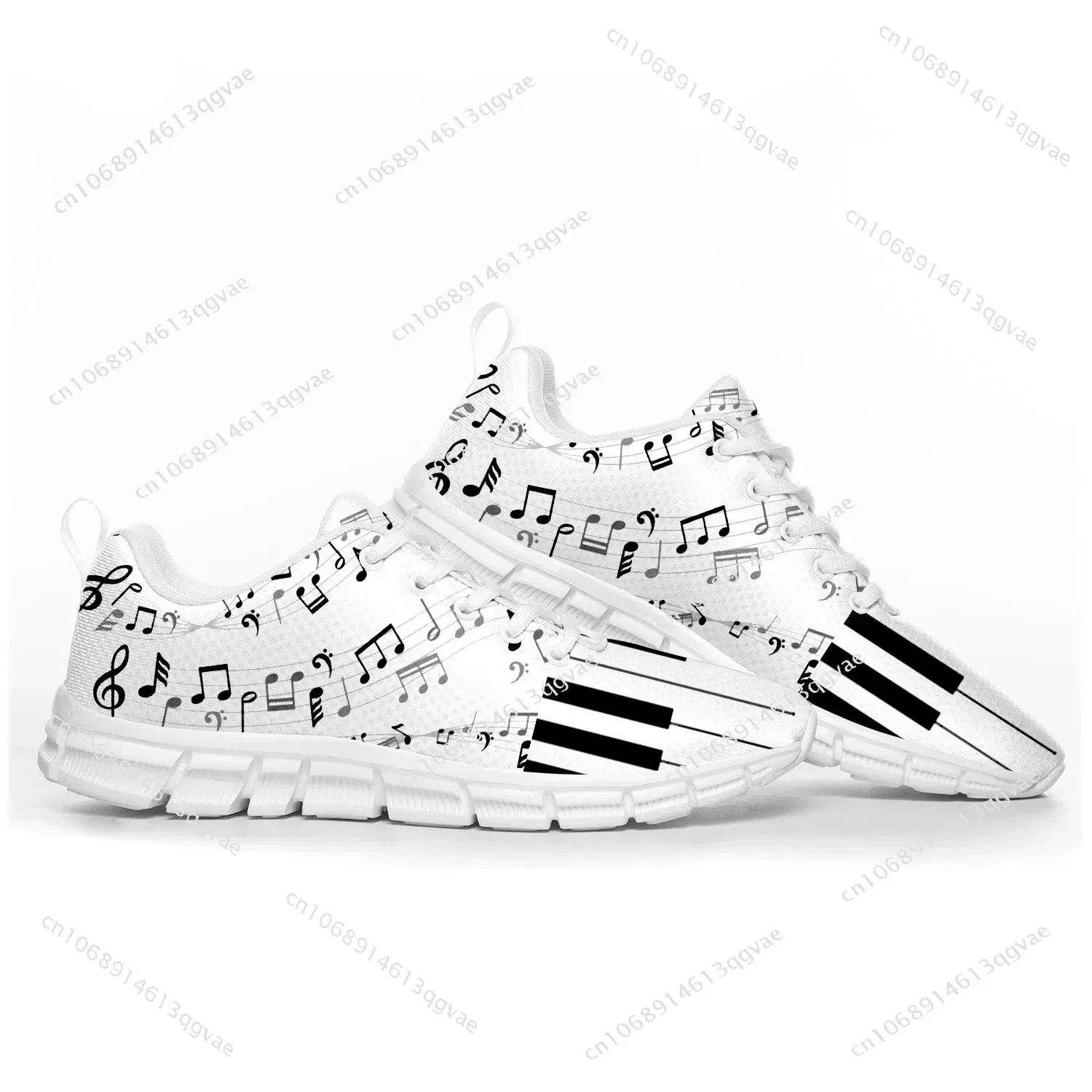 Musical Notes Cartoon Pattern Sports Shoes Mens Womens Teenager Kids Children Sneakers Casual Custom High Quality Couple Shoes