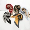 70*70cm Soft Neckerchief Two Color Splicing Decorative Headscarf Women's Hijab Scarves Crinkled  Pleated Silk Scarf Satin Hijab 3