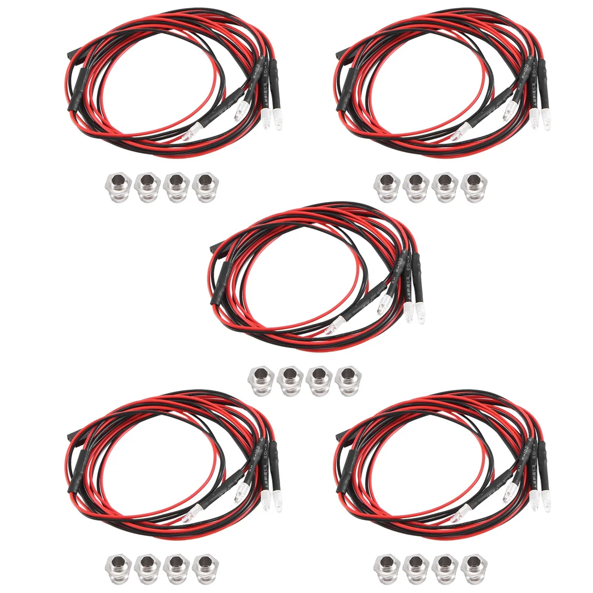 1/10 RC 자동차 트럭 크롤러 RC 모델 드리프트 자동차 헤드라이트 미등, 흰색 및 빨간색, 4 LED, 3mm RC LED 라이트 키트