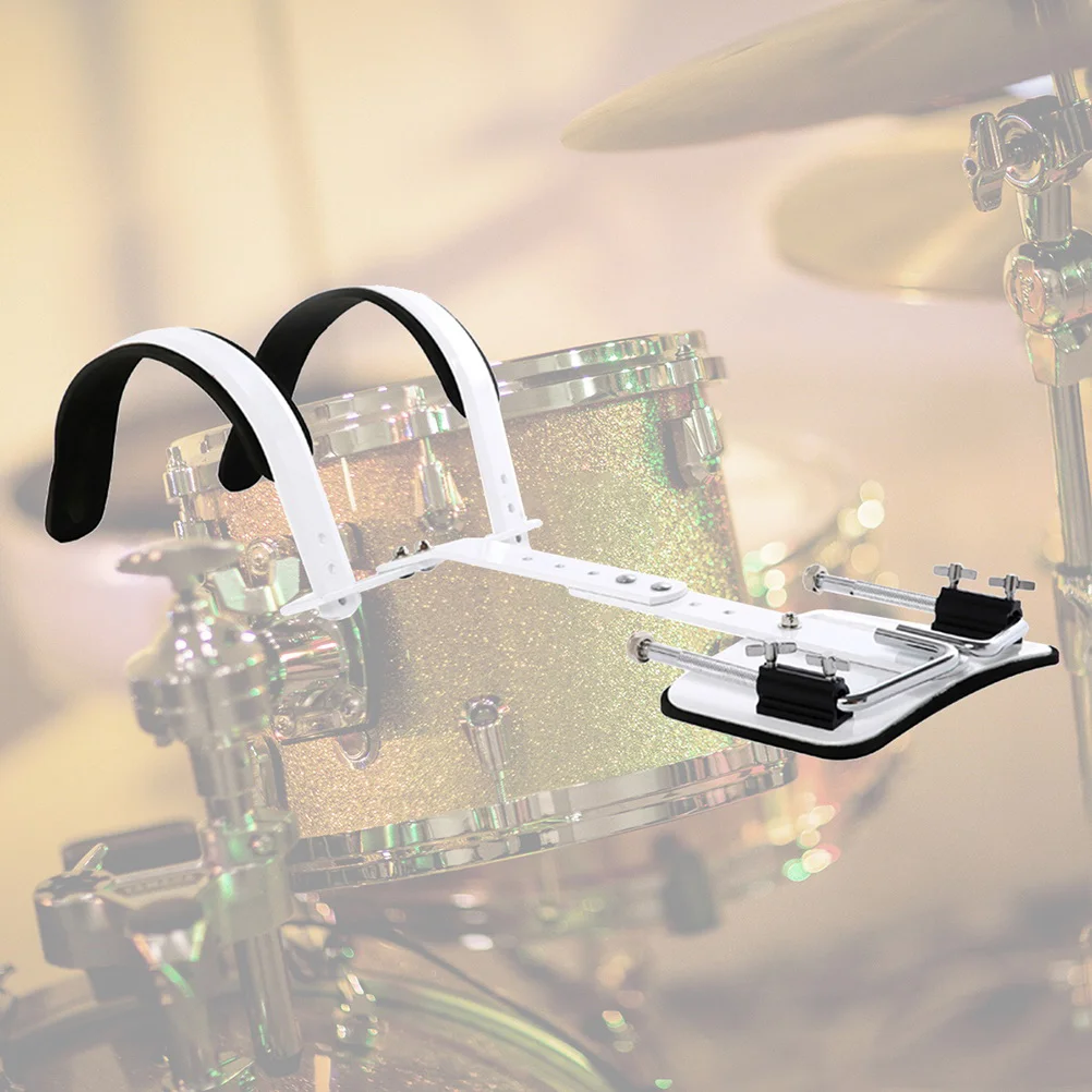 

Держатель для барабана Snare, регулируемый ремень для барабана, наплечный ремень, подложка, рамка, перкуссионный инструмент, белый