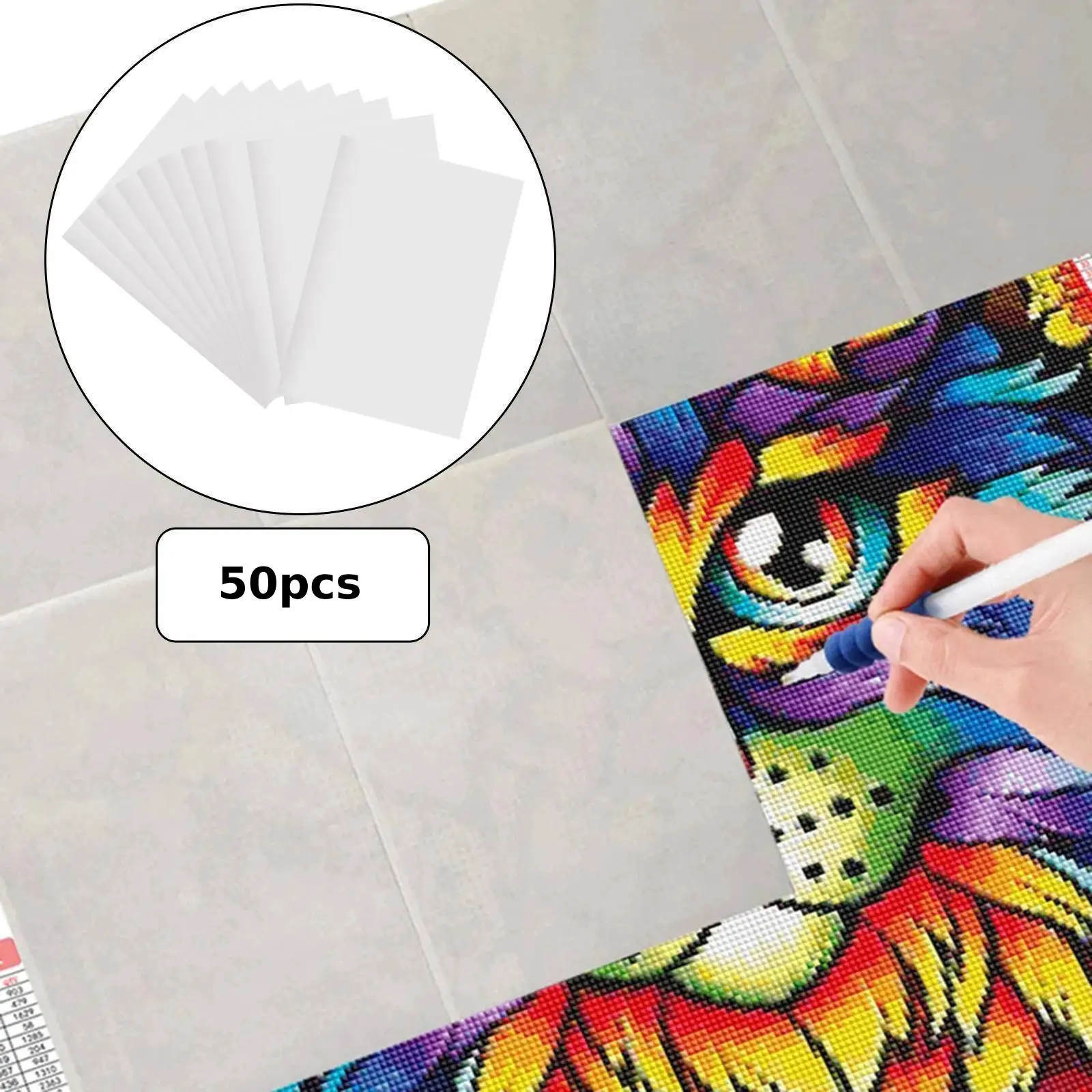 50pcs Diamond Painting Release Paper 15x10cm Diamond Painting Cover Non Stick Replacement for Embroidery Supplies, diamond painting accessories