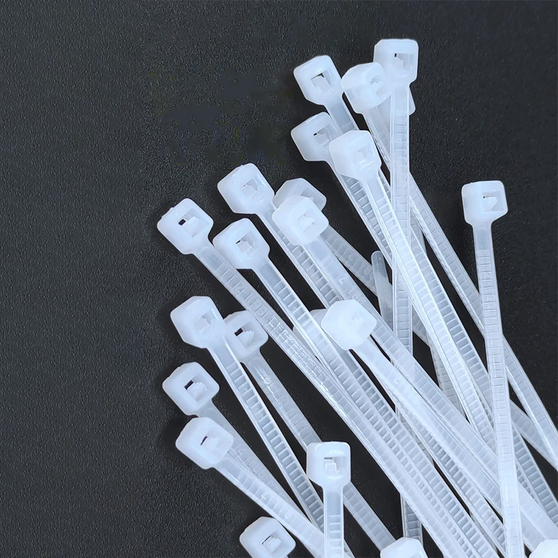 Le Thu Trang　スリップ10枚 1000PCS Self-locking Plastic Nylon Cable Tie White/Black Zip