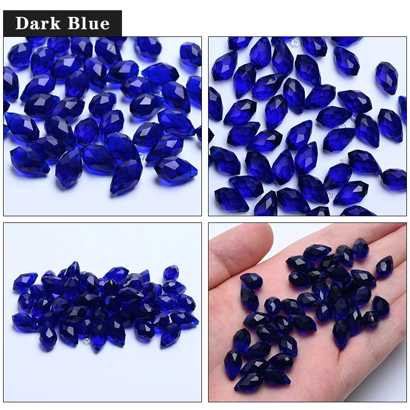 50 stücke Kristall Teardrop Perlen Kronleuchter Anhänger Waterdrop Form Faceted Perlen für Schmuck Machen DIY Ohrring Halskette Armbänder – Detail 12