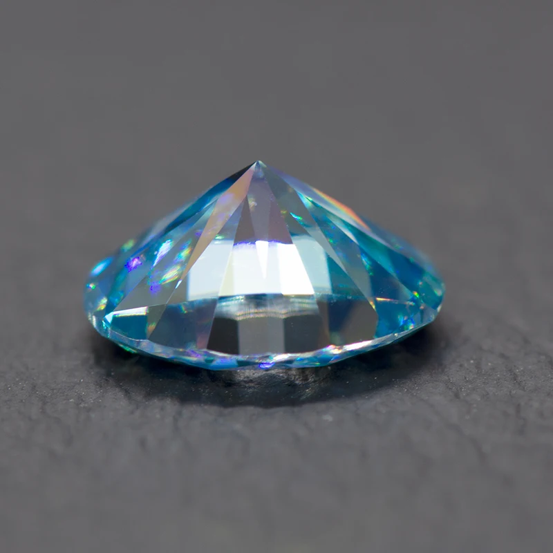 Moissanite Stone Ice Blue Colour Oval Cut Lab Created Synthetic Gemstone Passed Diamond Tester Comes with GRA Certificate