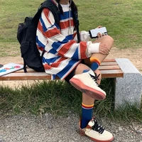 spring autumn Striped hoodies women fashion Long Sleeve Hoodie Sweatshirt Harajuku Jumper cotton Pullovers Casual oversized Coat - Image 4