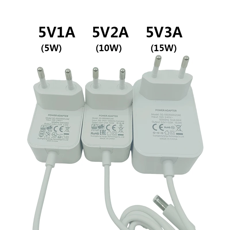 Universal White DC 5V Power Supply Adapter - 5V 3A