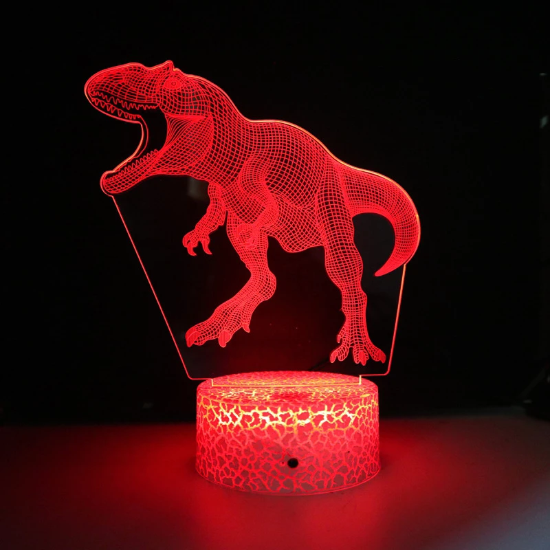 

Nighdn Dinosaur Night Light Led 3D Illusion Lamp USB Plug in Bedside Table Lamps Dinnosaur Gift for Kids Boys Room Decor Home