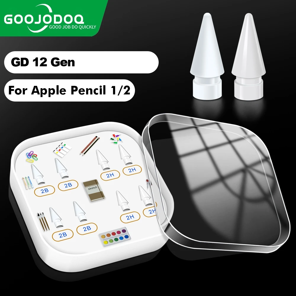 For Apple Pencil Tip Nib Double Layer 2B 2H Replacement Soft & Hard Tip for Apple Pencil Nib