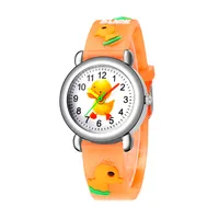 cute sweet silicone band Duck style Children's cartoon watch 2
