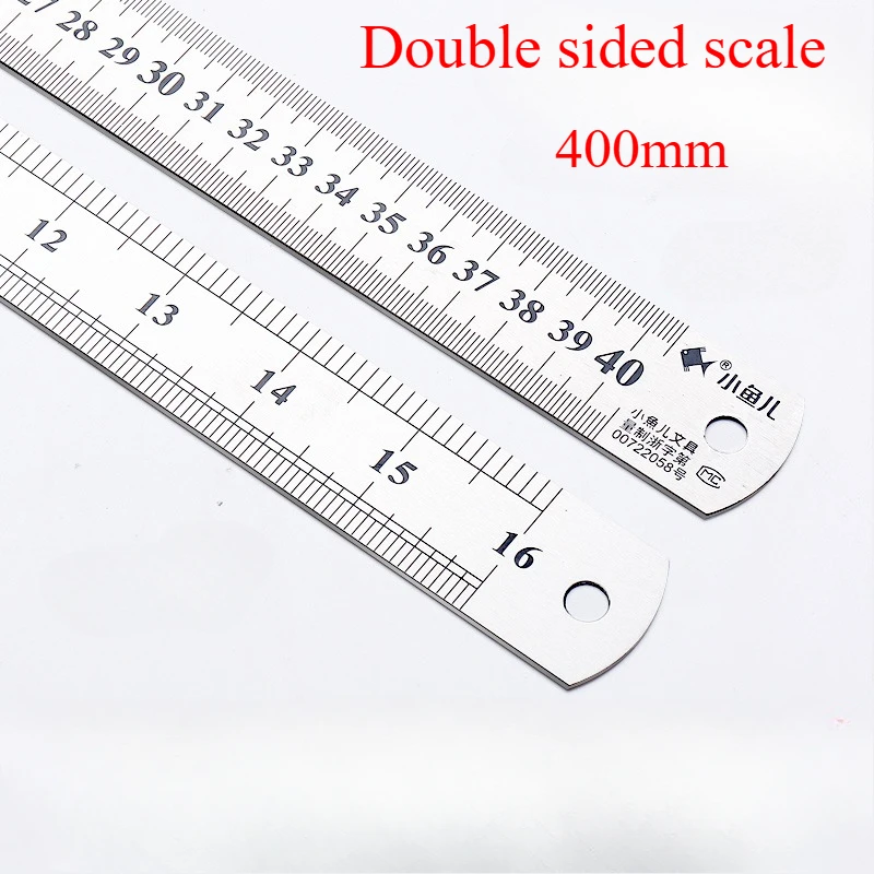 Precision Stainless Steel Double-Sided Metric Measuring Ruler (15-40cm)