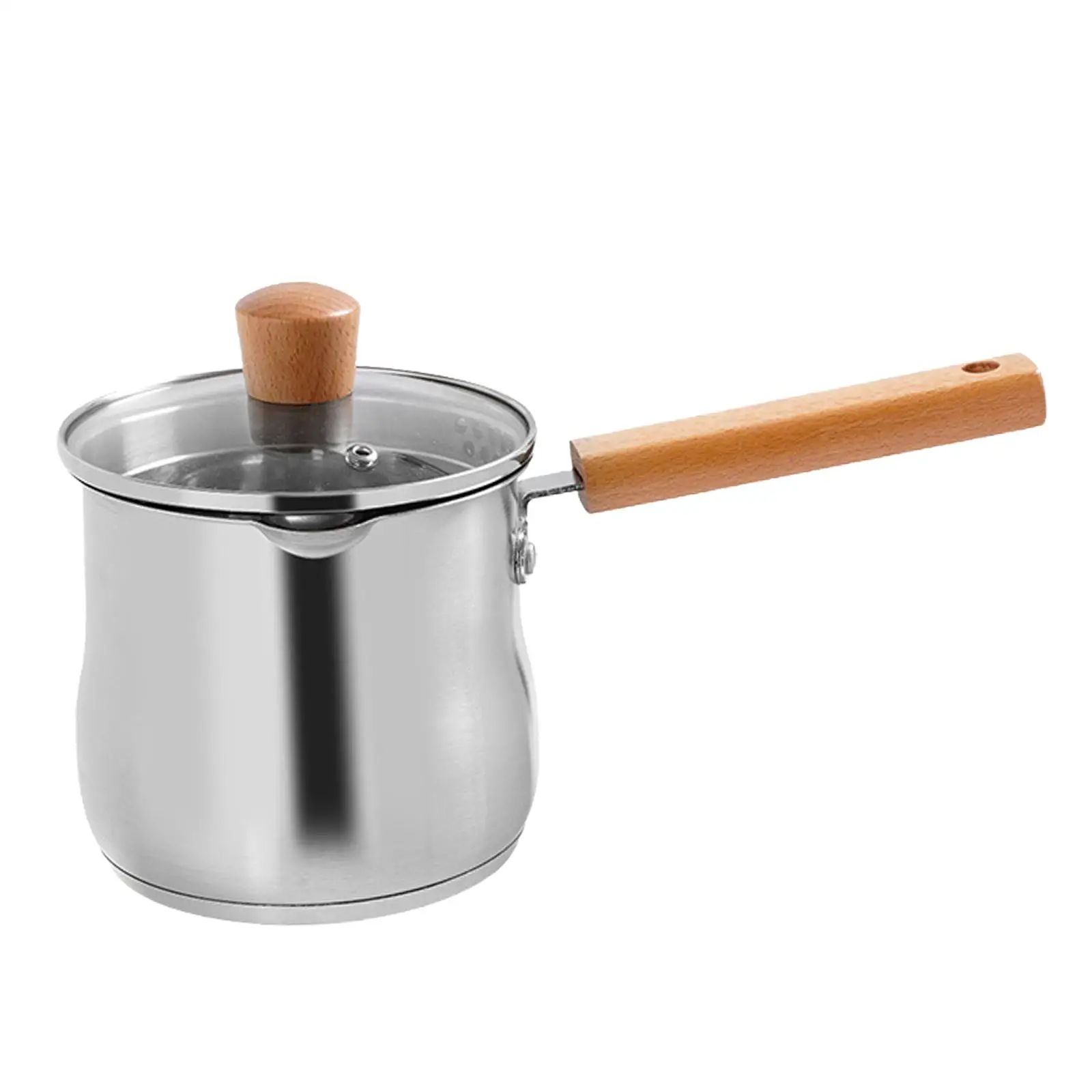 Deep Fryer Kitchenware Soup Pot with Wooden Handle for Home Camping Outdoor