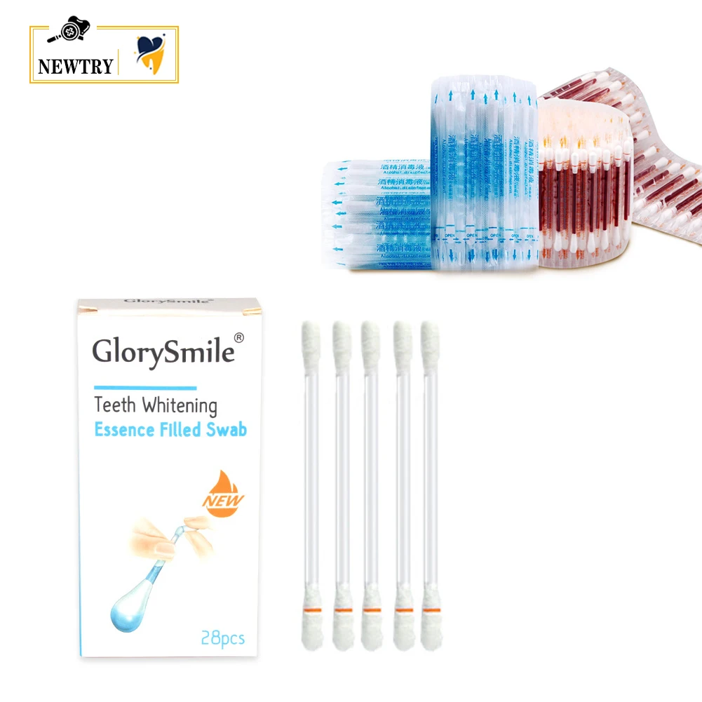 

30Pcs Teeth Whitening Vitamin E Swabs Disposable VE Essence Iodine Medical Alcohol Cotton Swab Stick First Aid Oral Hygiene Tool