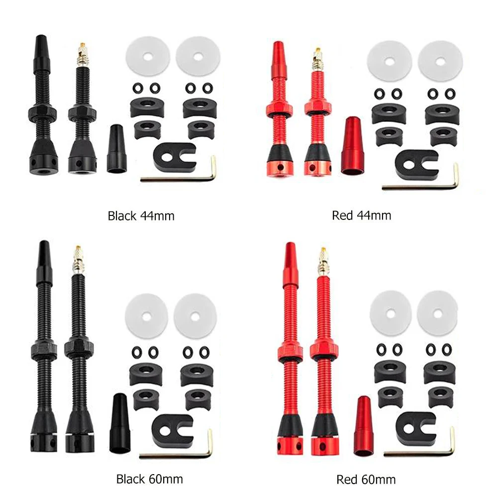 44/60mm Bicycle Presta Valve-Aluminum Alloy Valve for Tubeless Road/MTB/Gravel Bike Uses 1Pair bicycle air valve bicycle tubeless valve bicycle valve