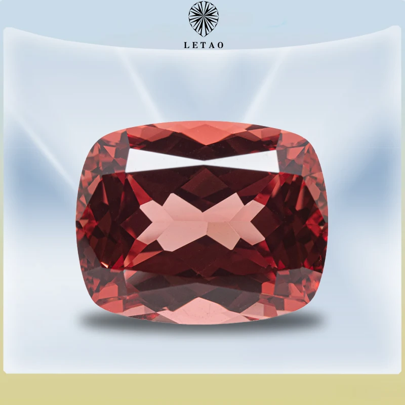 Lab Grown  Padparadscha Fire Lotus Flower Rectangular Cushion Shape VVS1 Charms DIY for Jewel Making Selectable AGL Certificate