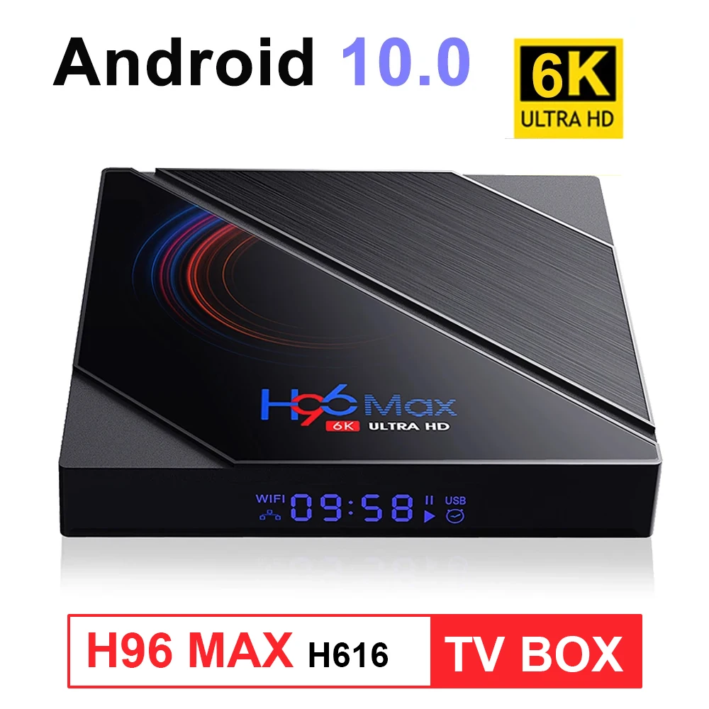 

Original H96 Max H616 Smart TV Box Android 10.0 Youtube HD 6K Android TV Box Google Voice Assistant PKT95 X96 Max Plus