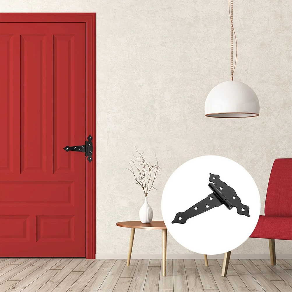 

Shed Hinges Heavy Duty T-Shaped Door Barn Through Gate Hardware for Wooden Fences
