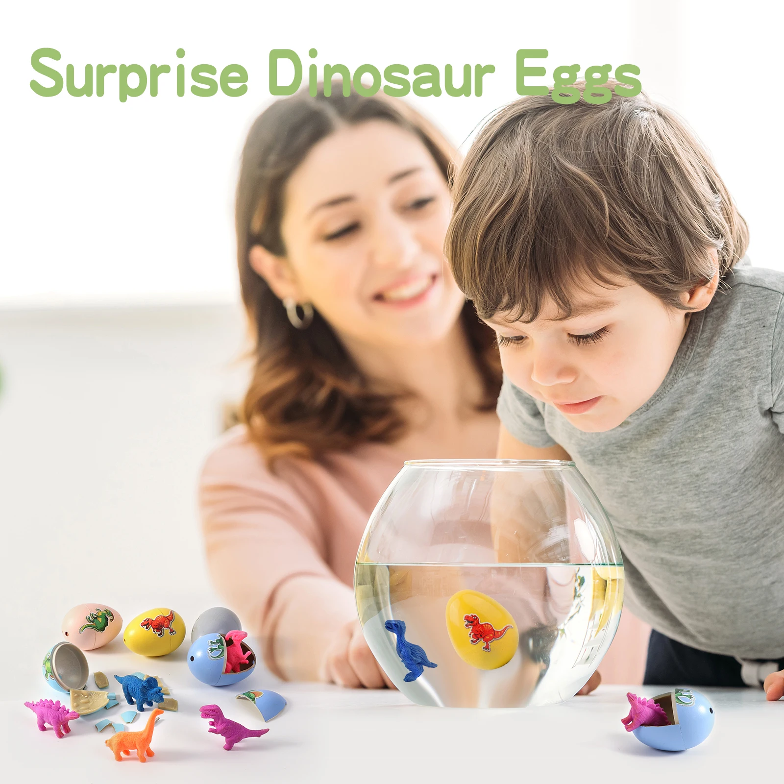 Magic Growing Dinosaur Egg-Hatch & Grow Dinosaur Toy-STEM Science Kit for Kids Water Expanding Surprise Gift 12 PCS