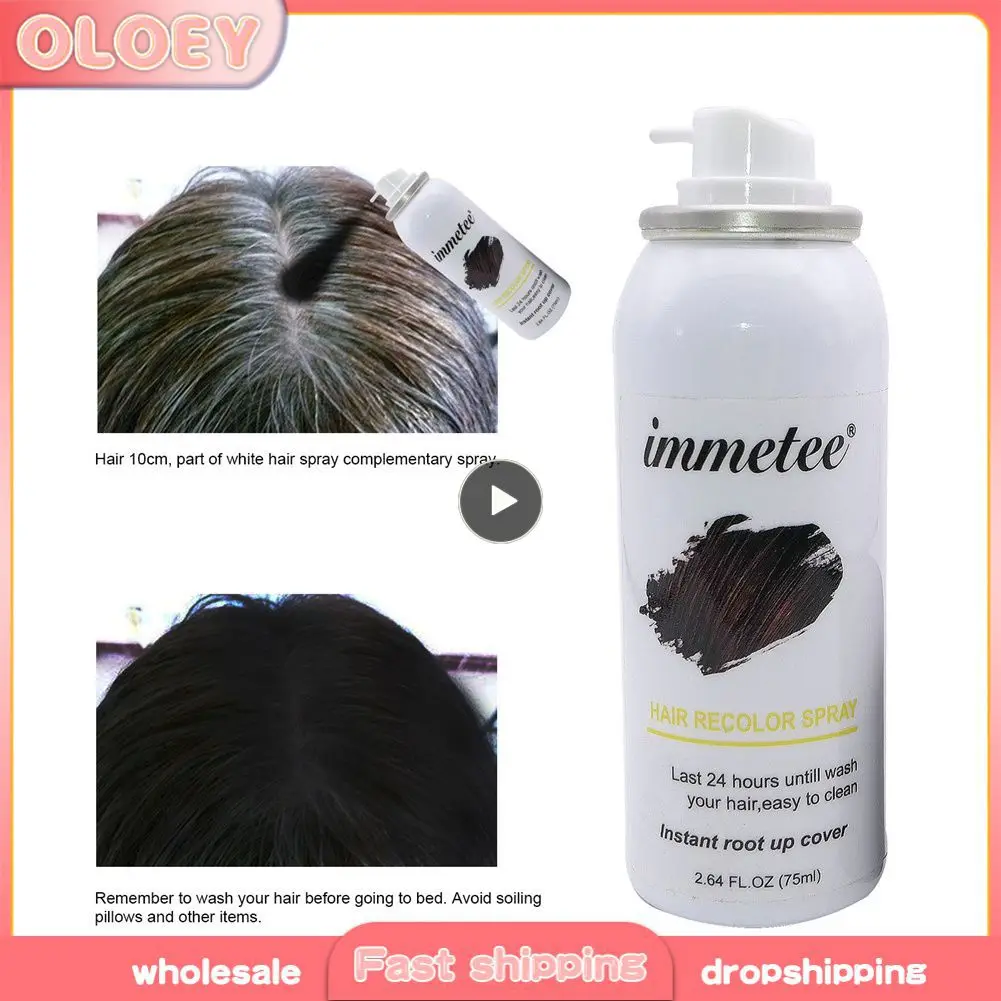 

Hair Dye Complementary Color Spray Temporary Long Lasting Cover Gray Hair Natural Color Not Hurting Hair Coloring Beauty Makeup