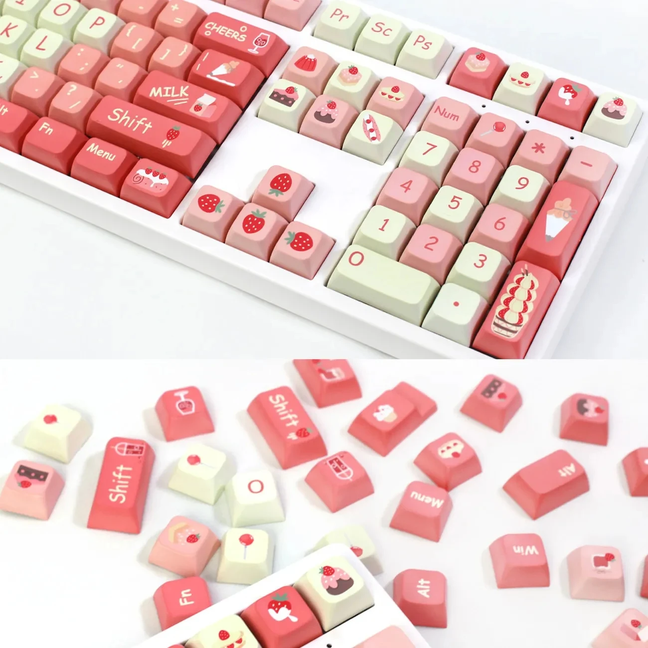 XDA Profile, MX Switches, DIY Teclado Gamer Mecânico, 135 Chaves