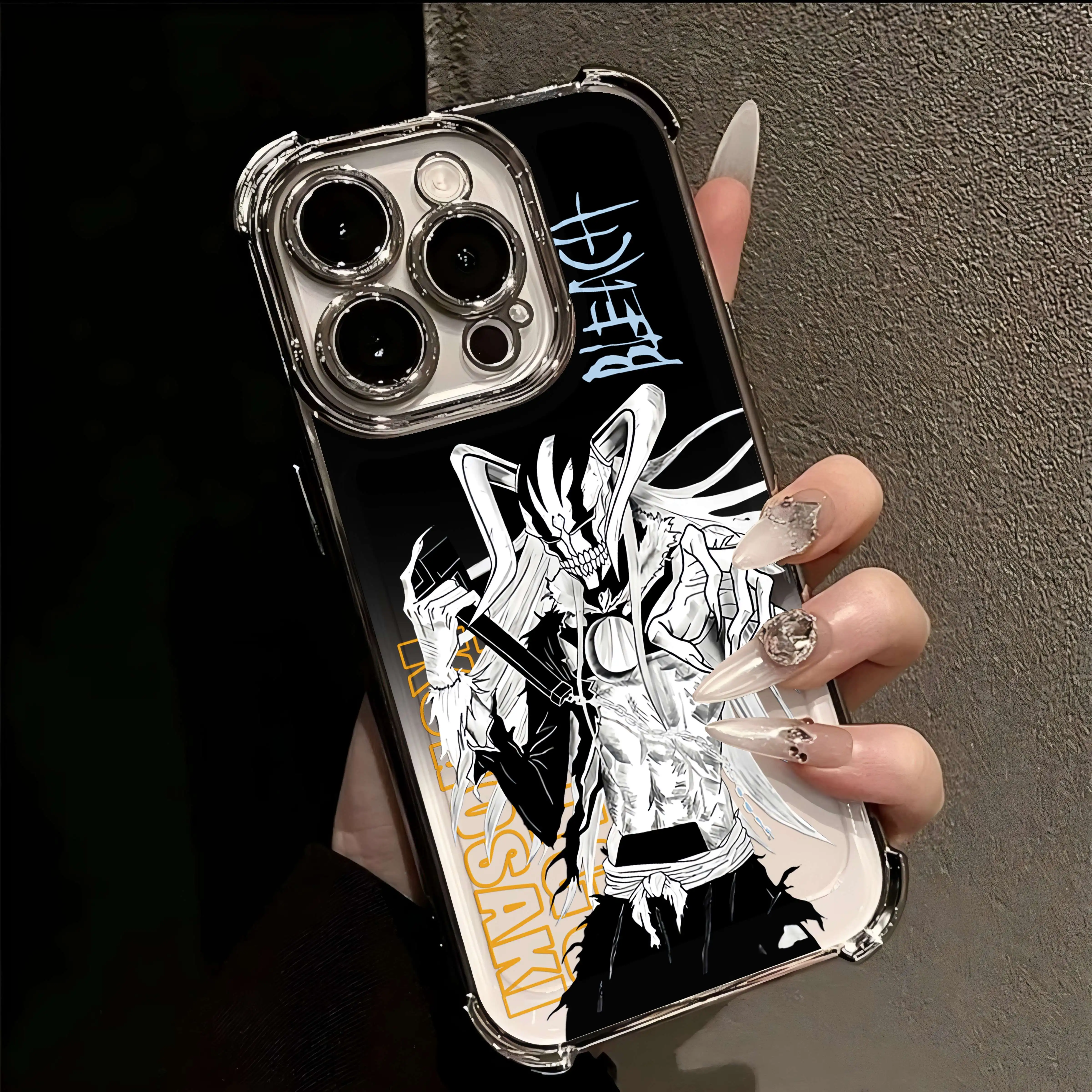Sleek Anti-Fall Anime-Inspired Plating Phone Case
