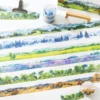 Mr. Pape, 200cm/roll, forest mountains and rivers PET tape landscape stickers DIY scrapbook diary decoration stationery stickers 2